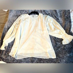 Entro Cream blouse with balloon sleeves Large
